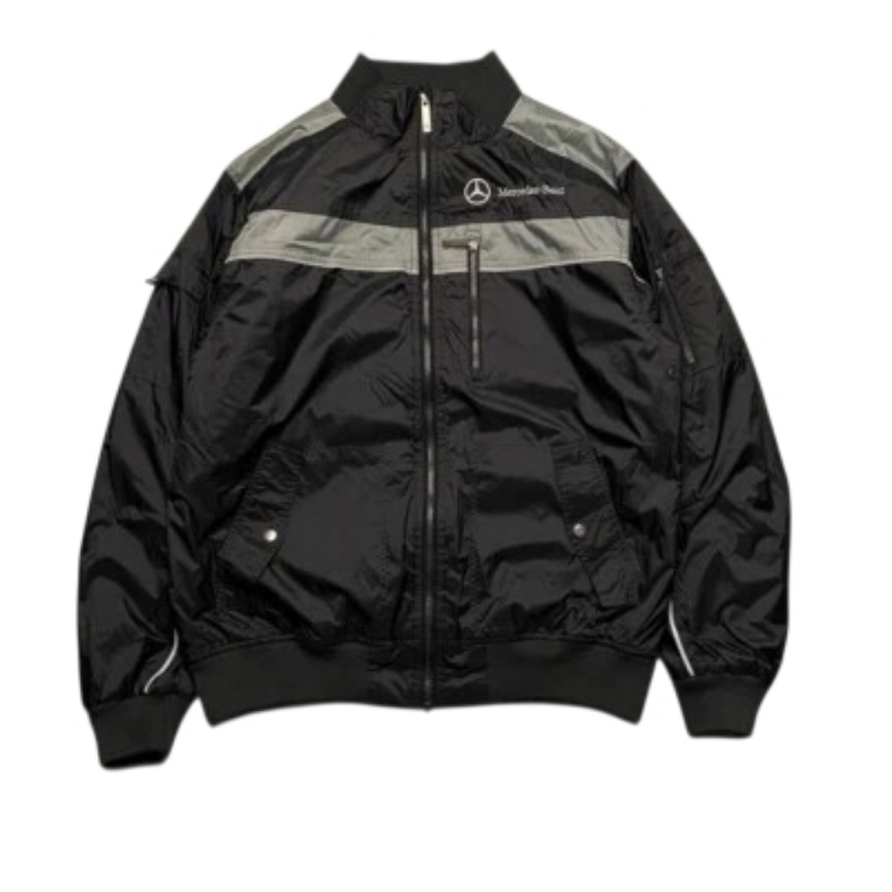 Mercedes Benz Men L Drivers Bomber Jacket Large Insulated Windproof Trucker